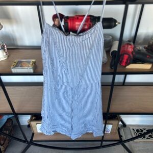 H&M Divided Blue and White Striped Romper